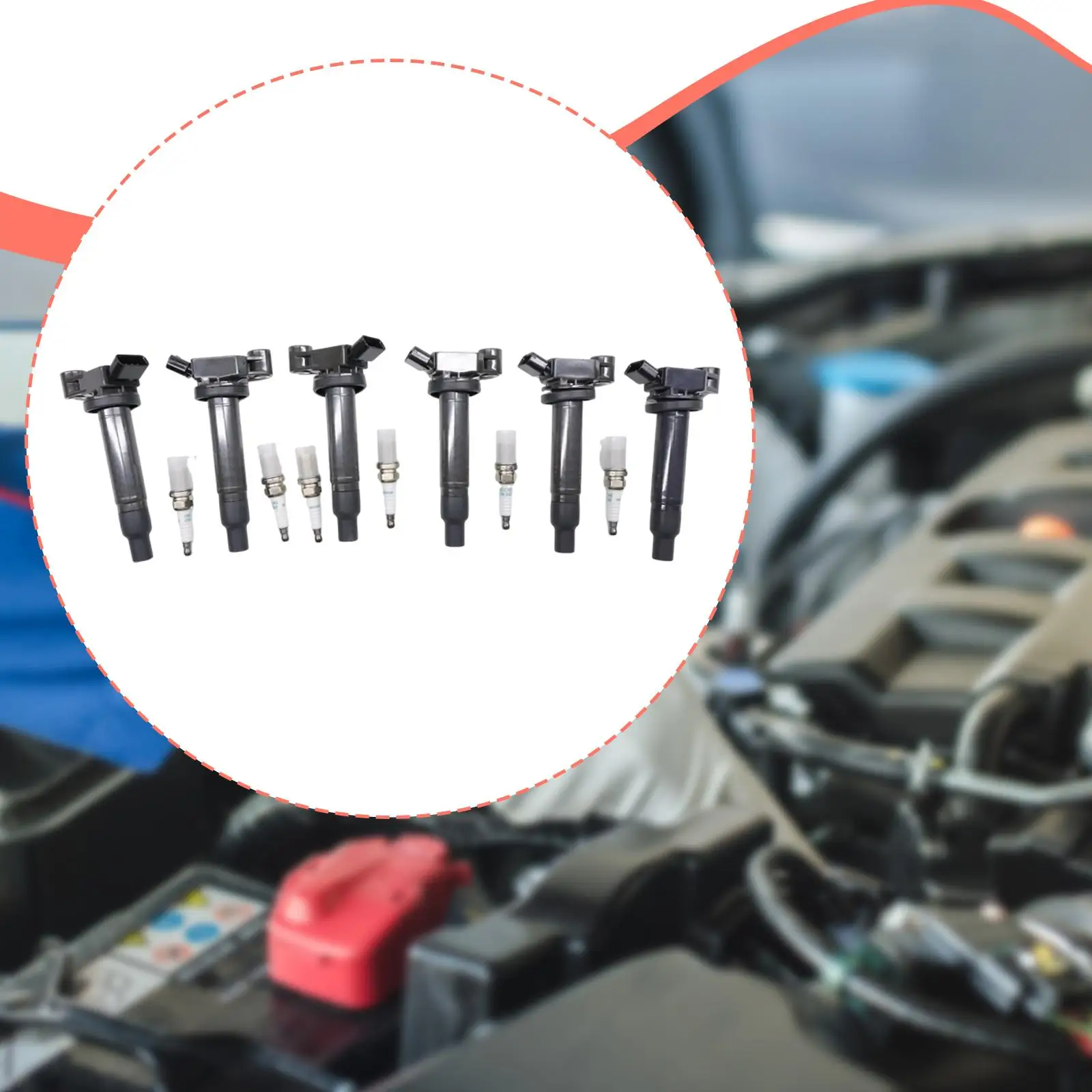 

6x Ignition Coil and Spark Plugs Replacement for Lexus RX300 1999-2003