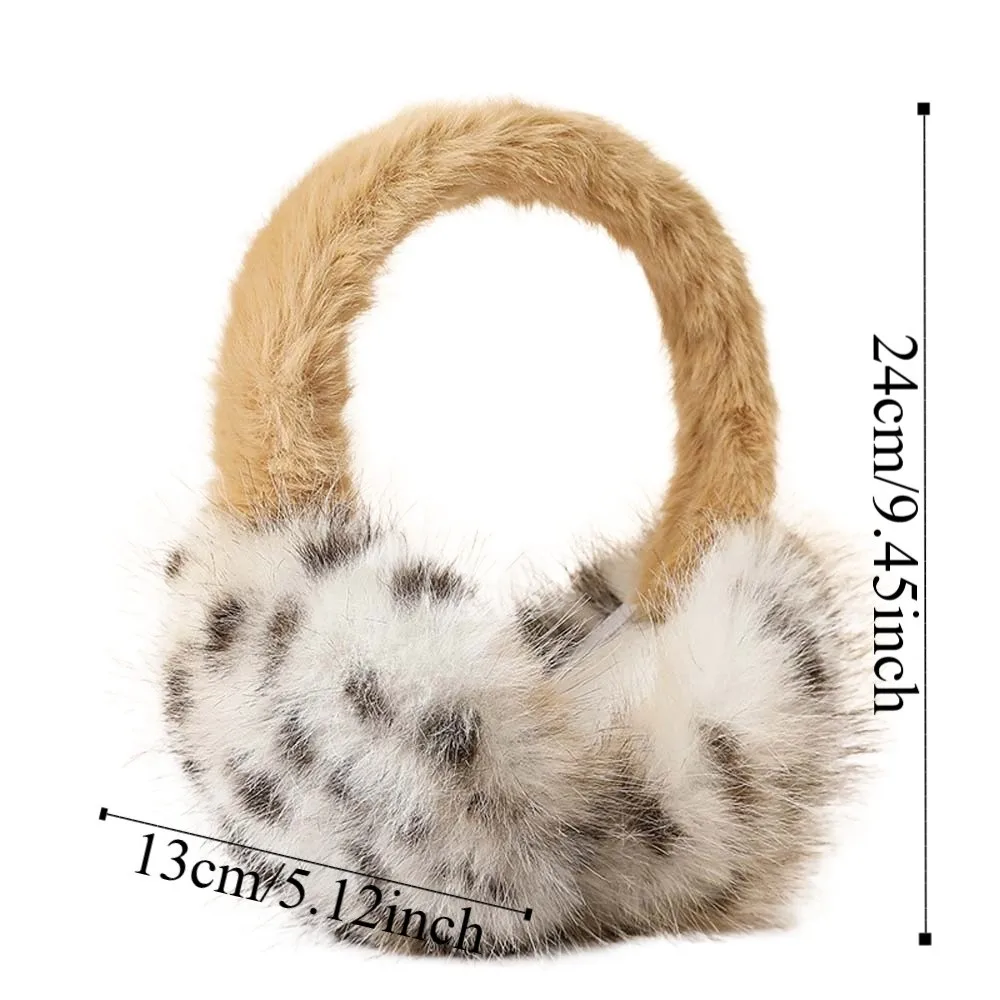 العصرية يندبروف ليوبارد طباعة غطاء للأذنين لينة الكورية نمط طوي غطاء للأذن البوليستر الشتاء رشاقته إيرفلاب الطقس البارد #6