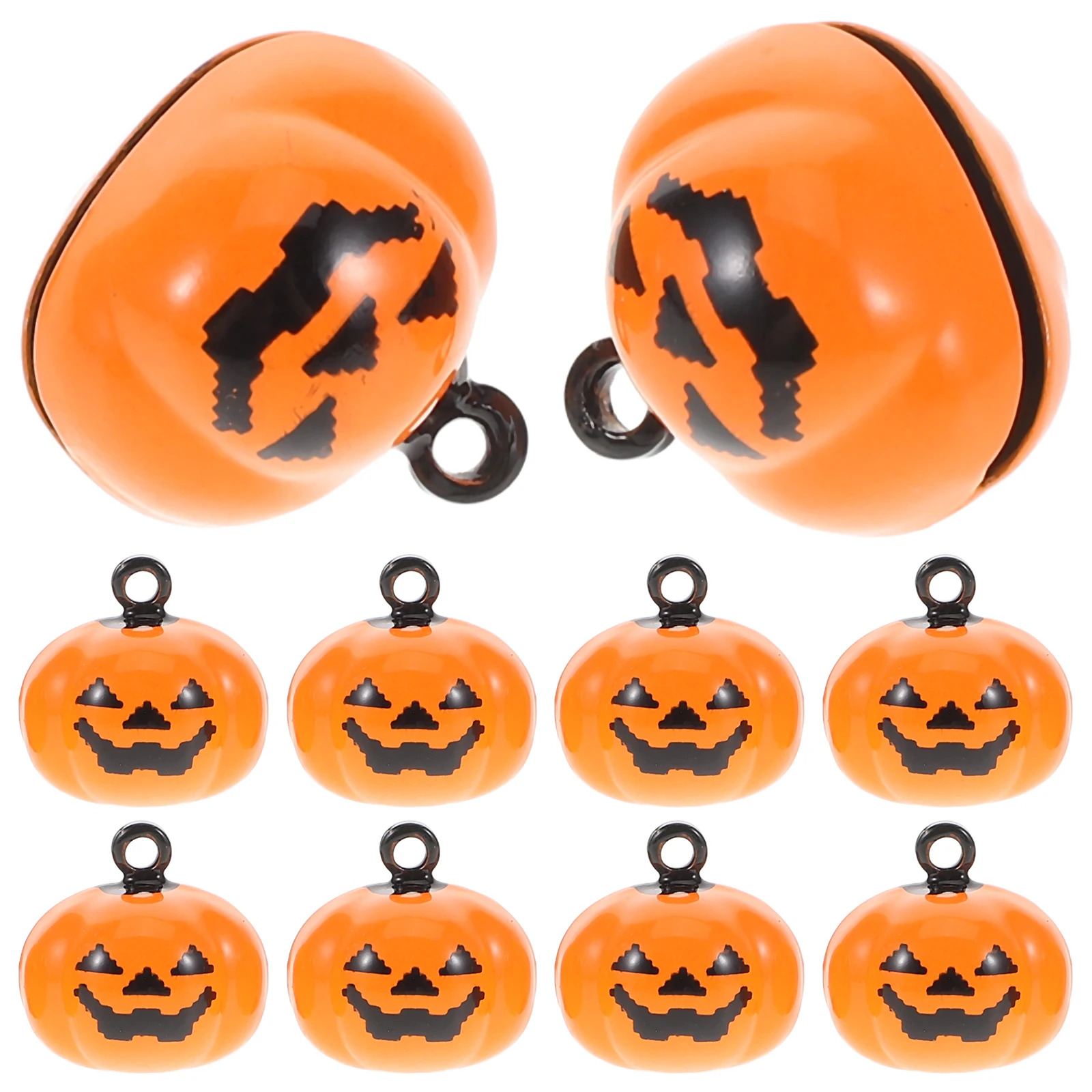 

Pumpkin Shape Copper Pet Bells Cartoon Mini Orange Dog Collar Skull Artificial Pumpkin Bell Cat Collars Pet Supplies