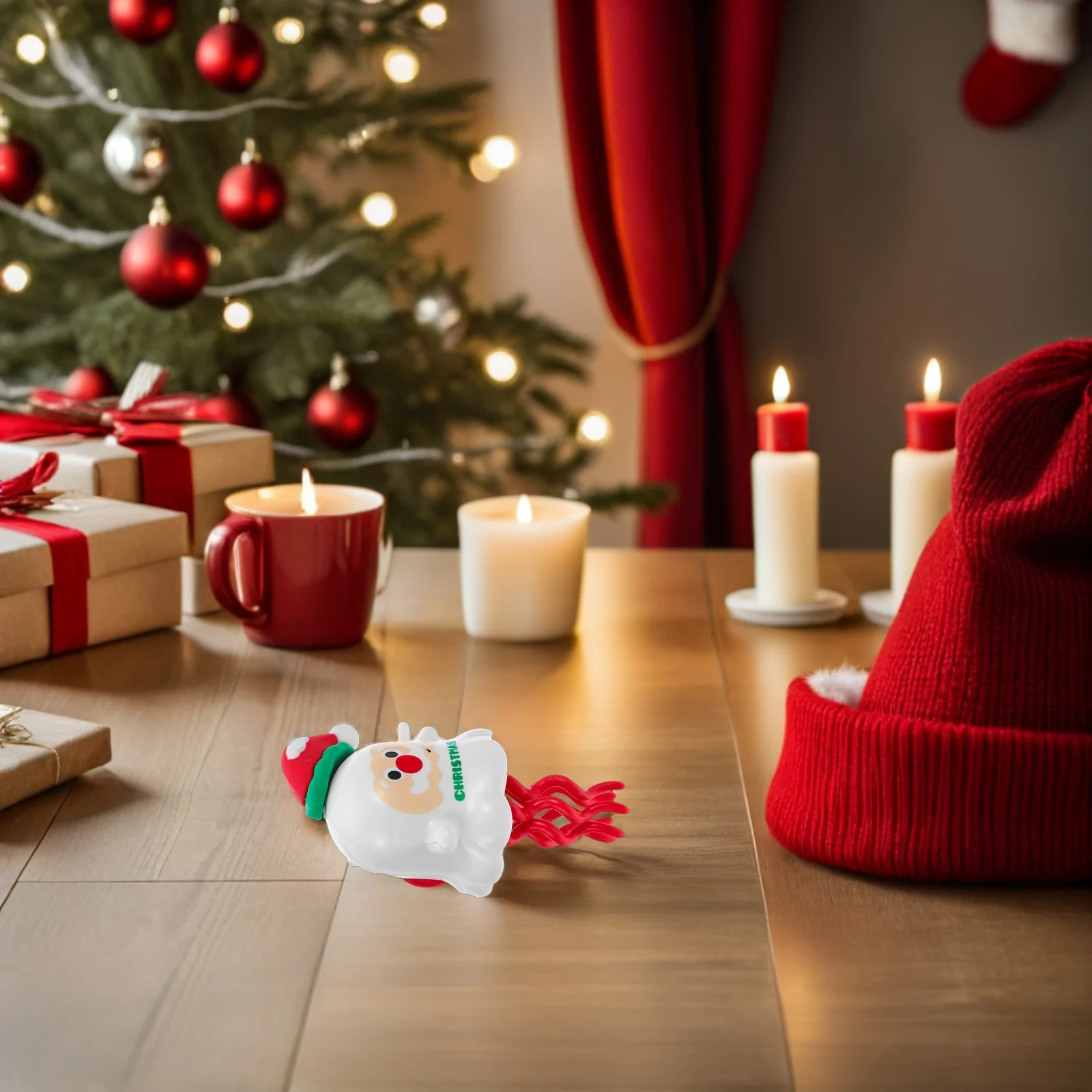 Feiertagsfeierbevorzugungen zum Aufziehen, Weihnachtsmann, Oktopus für Kinder, Weihnachten