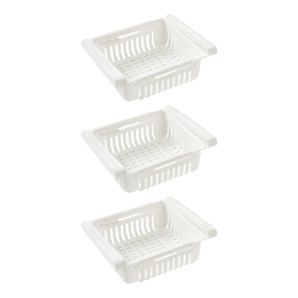 

3pcs Sealed Container Kitchen Crisper Vegetable Drain Kitchen Crisper Fruit Refrigerator Drain Box Boxes