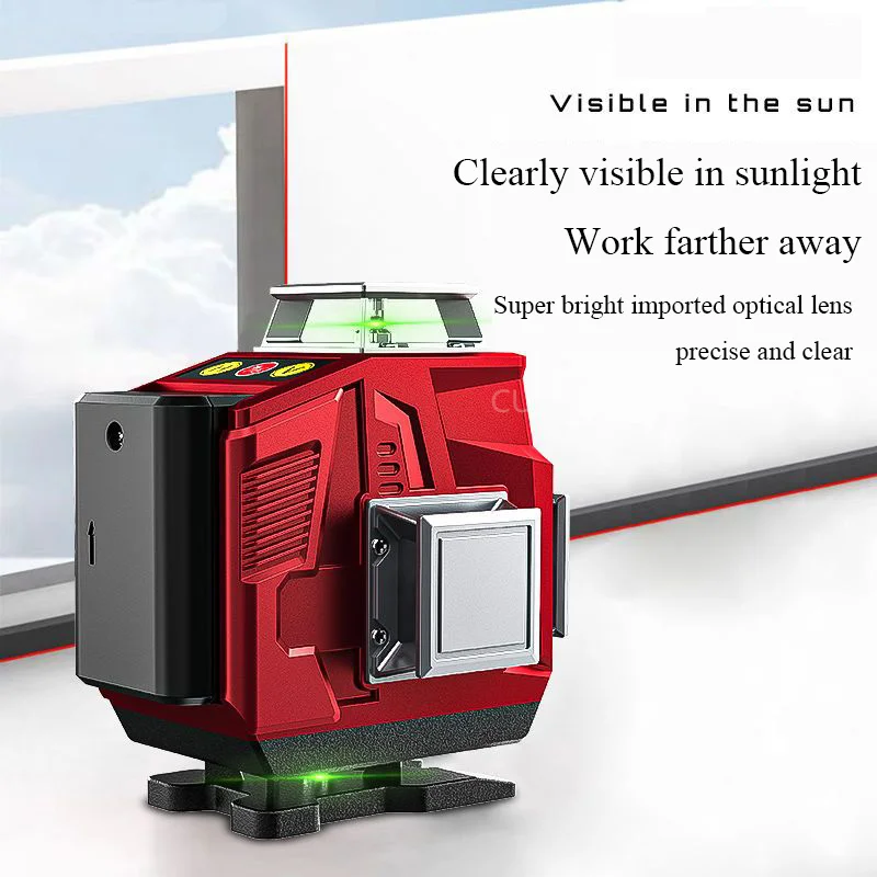 8/12/16 linhas 4d nível de laser linha verde auto-nivelamento 360 horizontal e vertical super poderoso feixe verde ferramentas de nível de laser nivel laser profissional