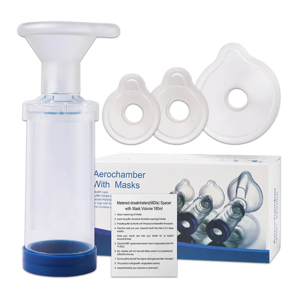 Buffer Inhale Chamber Automizer Spacer Mist Storage Compressor Nebulizer Tank Chamber & Mask Cup For Baby Children Adult Pet C1