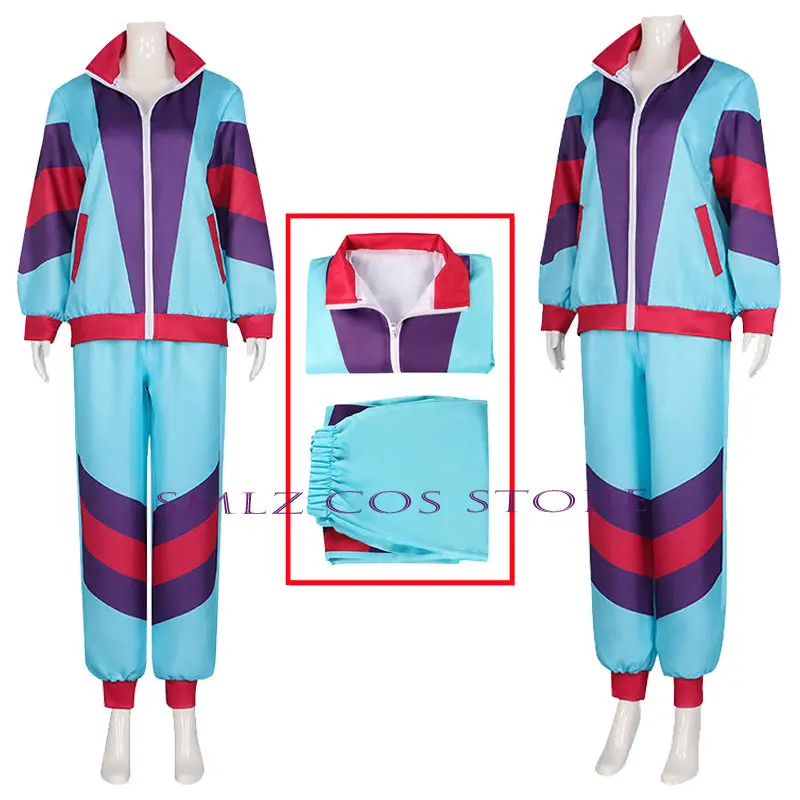 

Party Disco Cosplay 80s 90s Hippie Costume Colorful Outfits Adult Tops Pants Halloween Carnival Dsguise Suit