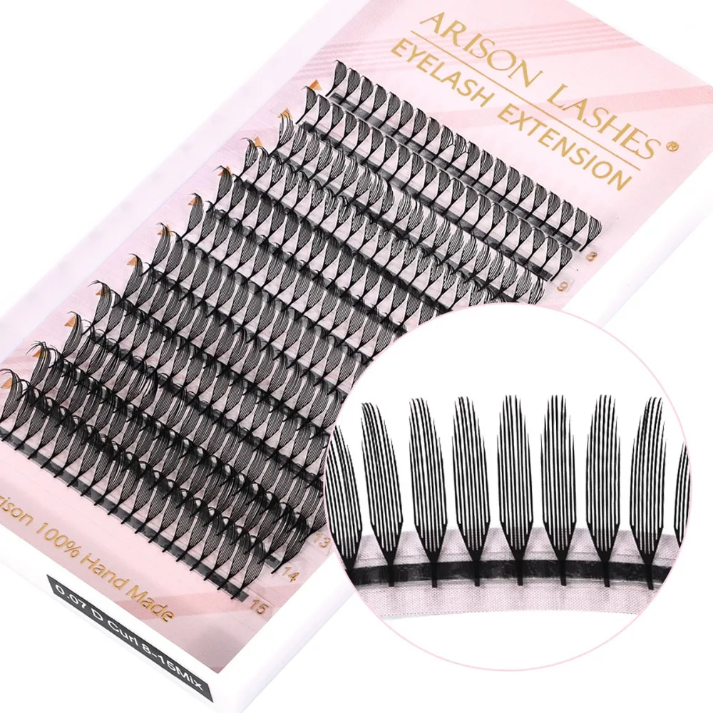 Segmented Leaf Tower False Eyelashes DIY 8-15mix Individual Cluster Eyelashes Large Capacity Leaf Tower Tip Eyelashes Extensions