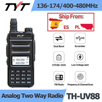TYT TH-UV88 VOX dual band walkie talkie VHF 136-174MHz & UHF 400-480MHz 5W 200CH Scrambler Portable Two way radio TYT FM Radio
