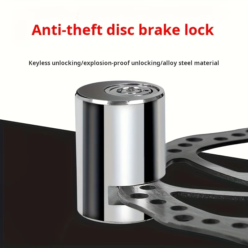 

1 шт., сверхмощный замок для дискового тормоза, специальный противоугонный замок для велосипеда и мотоцикла, использует прочный материал из сплава, гуманизированный дизайн