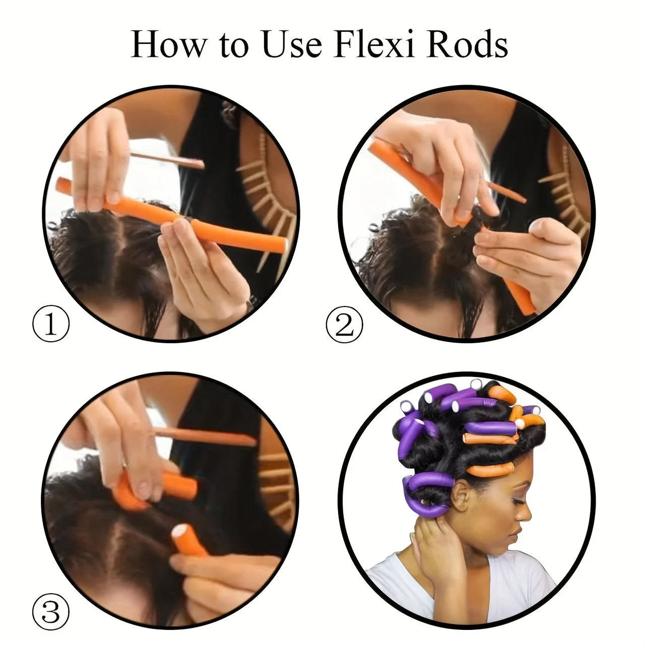 10pcs Flexible Heatless Hair Rollers - Bendy Twist Curling Rods For DIY Soft Foam Curls - Hair Styling Tools For Natural