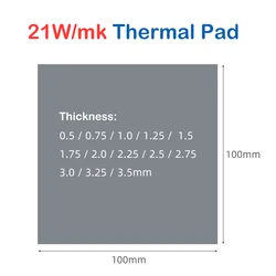 Manufactory Thermal Pad HQ Cheap 21w Direct Sheet 2mm Insulation Rtx 3090 For Heat Sink Silicone Rubber