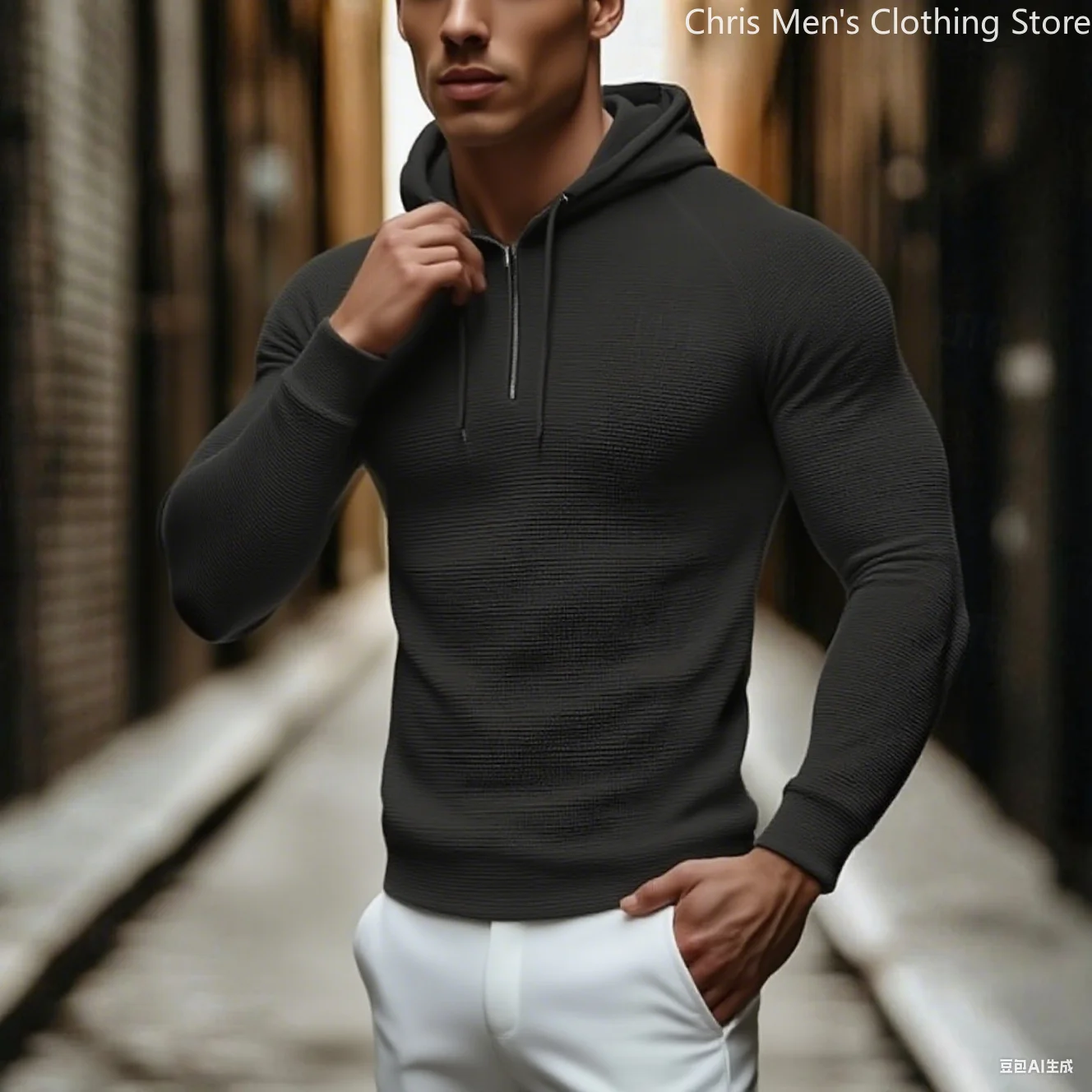 هودي مريح كبير الحجم للرجال - بلوفر مريح أساسي لخريف وشتاء لملابس النوم الكاجوال وقميص التمرين الخفيف