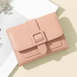 Candy Color Small Wallets PU Leather Coin Pures Ladies Card Holder Mini New Design Standard Short Purses for Women Solid Purses