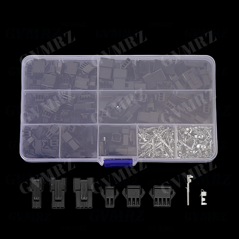 SM2.54 Kits 2P-4P 480PCS 20 sets Kit in box 2p 3p 4p 2.54mm Pitch Female and Male Header Connectors Adaptor 3P 4P 2P