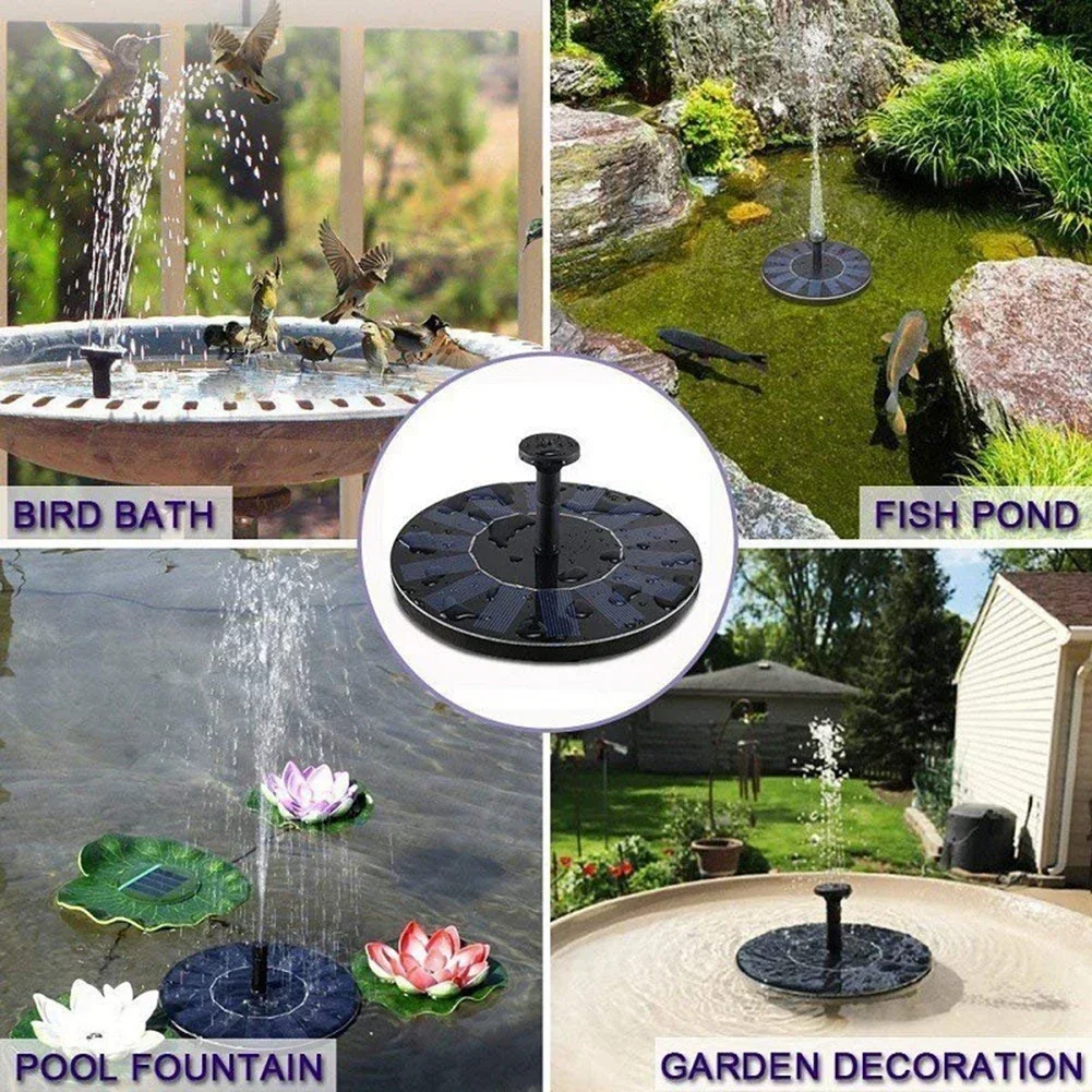 Solar Floating Water Fountain Bird Bath Fountain Pump Dekoracja stawu Zasilana energią słoneczną fontanna Pompa wodna do ogrodu i patio