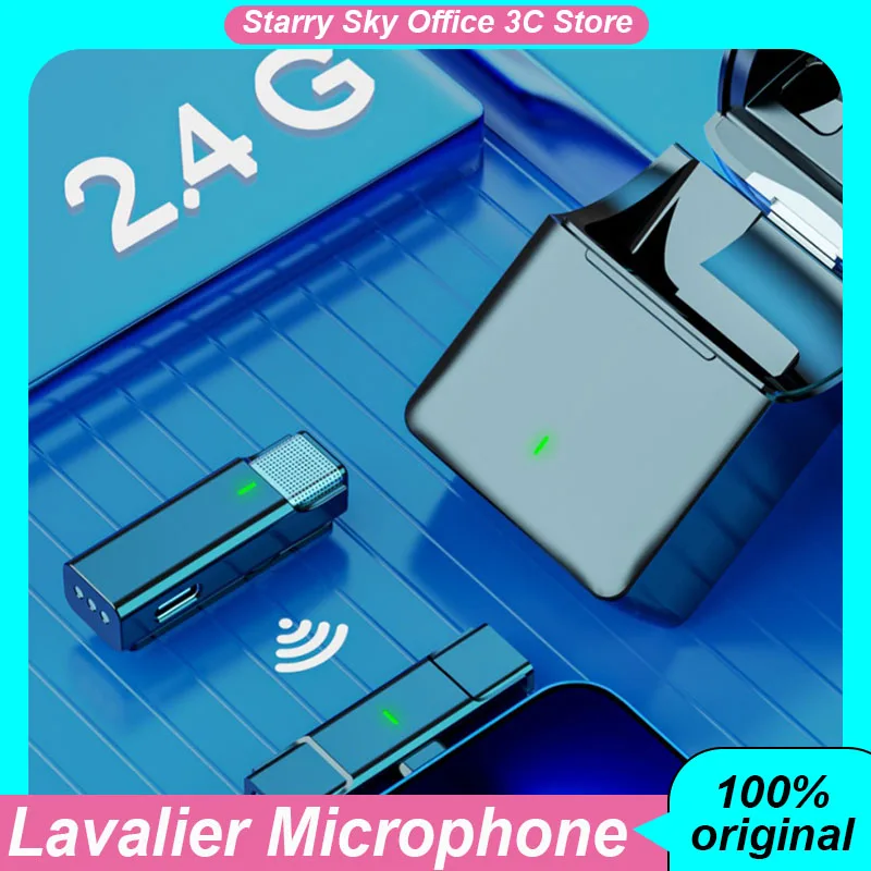 

Wireless Lavalier Microphone Low Delay Noise Reduction 2.4G Suitable for Live Streaming, Karaoke, Short Videos, Online Courses
