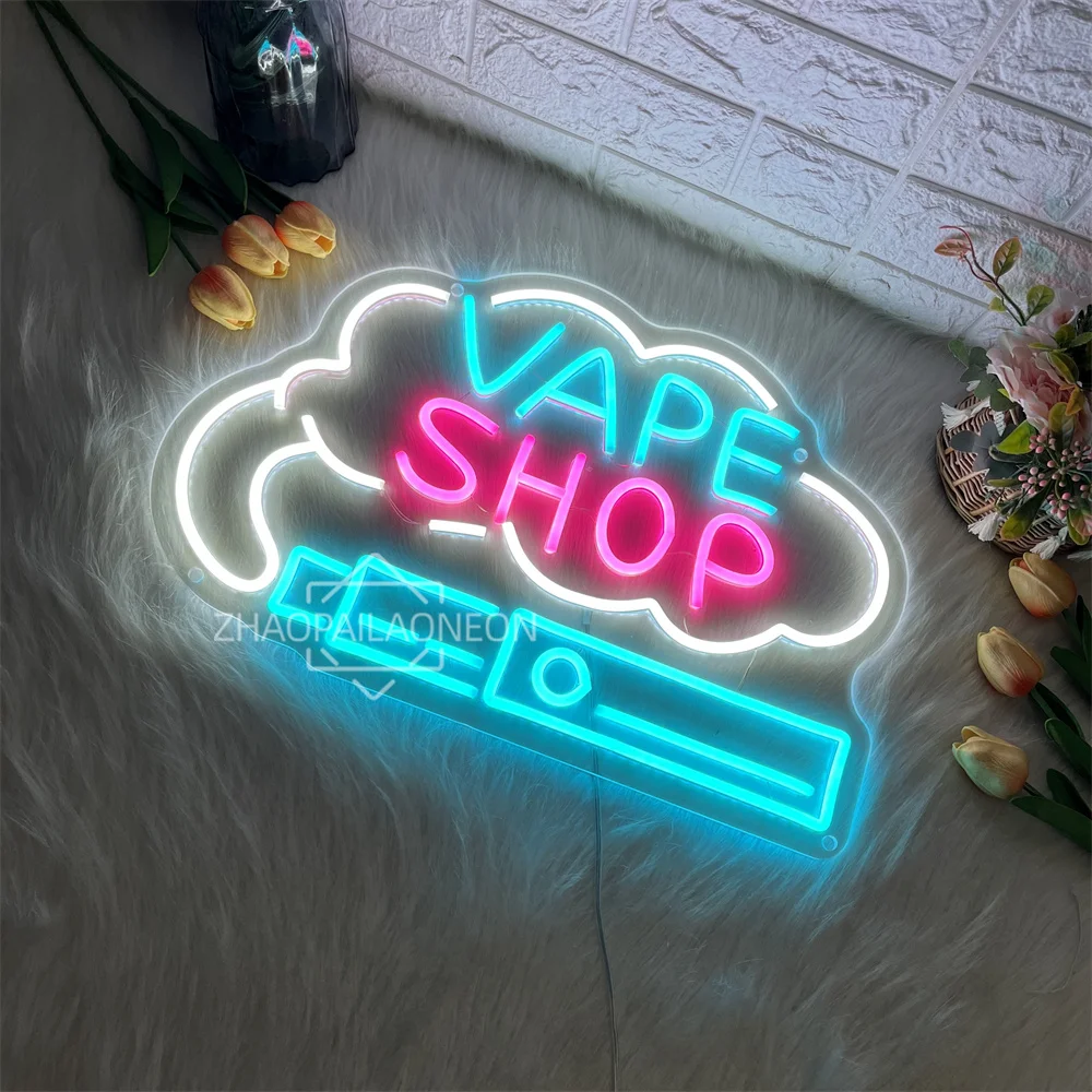 VAPE SHOP Led Neon Sign Wall Room Party Bar Decor LED Neon Light Signs for Bedroom Bar Club Pub Decor Business Sign Gifts view 2