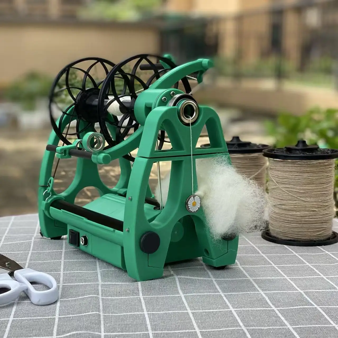 Advanced Large Electric Spinning Wheel, Professional Yarn Twisting Machine for Art Hand Spinning & Plying