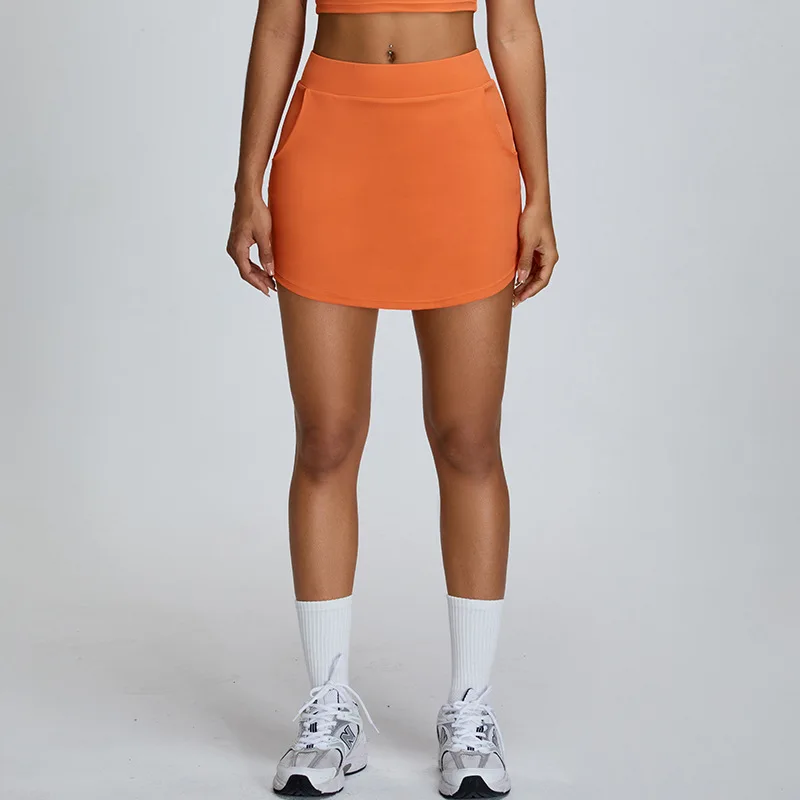 

YJ-2024Spring and Summer New Fashion Yoga Skirts All-MatchingAAnti-Exposure Hip Skirt Sports Shorts Tennis Culottes