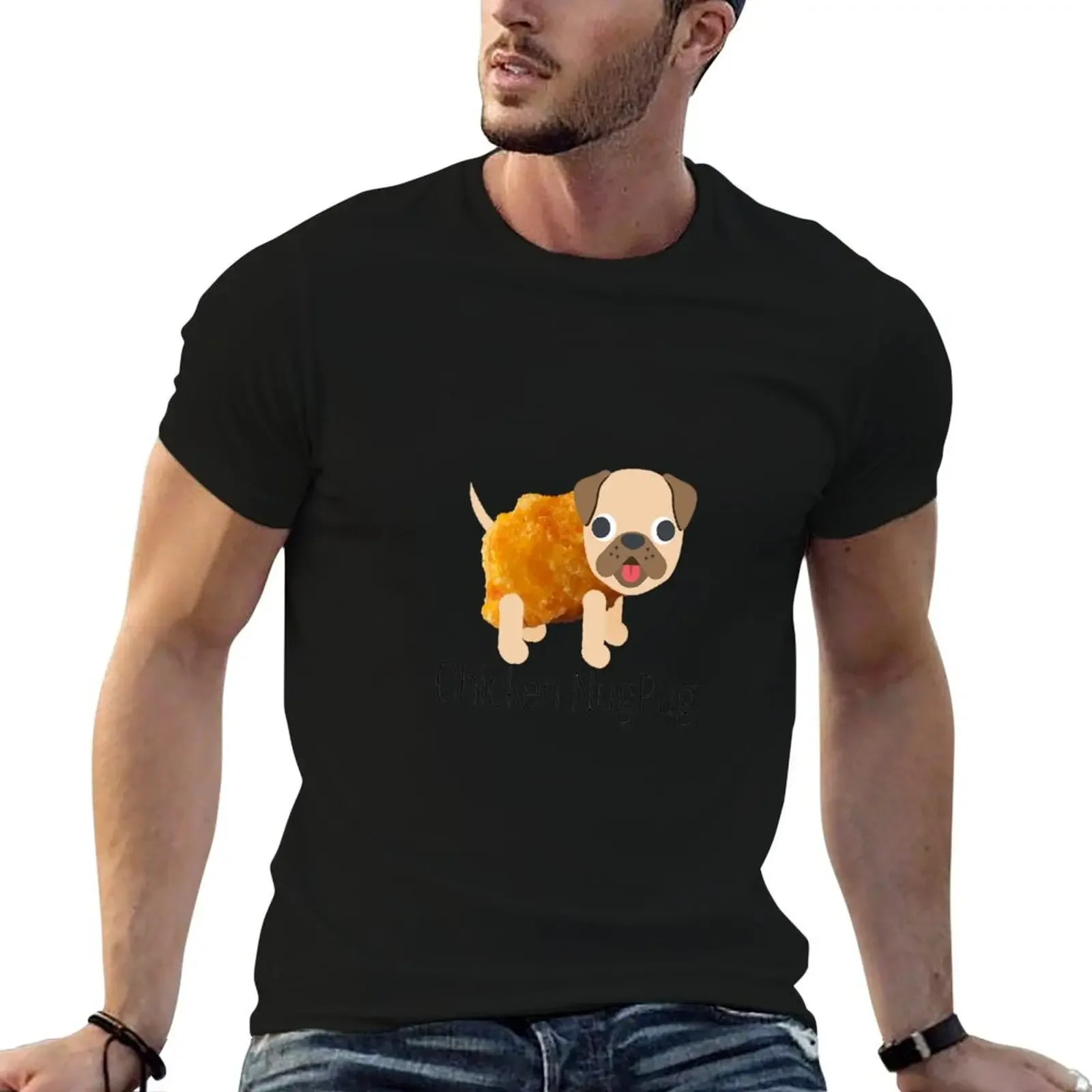 Chicken NugPug - Pug Chicken Nugget T-Shirt Personalized t-shirt boys animal print customizeds shirts graphic tee men