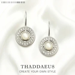 Black Round Drop Earrings In 925 Sterling Silver,Summer Brand New Europe Vintage Gift Good Jewelry For Women Girls