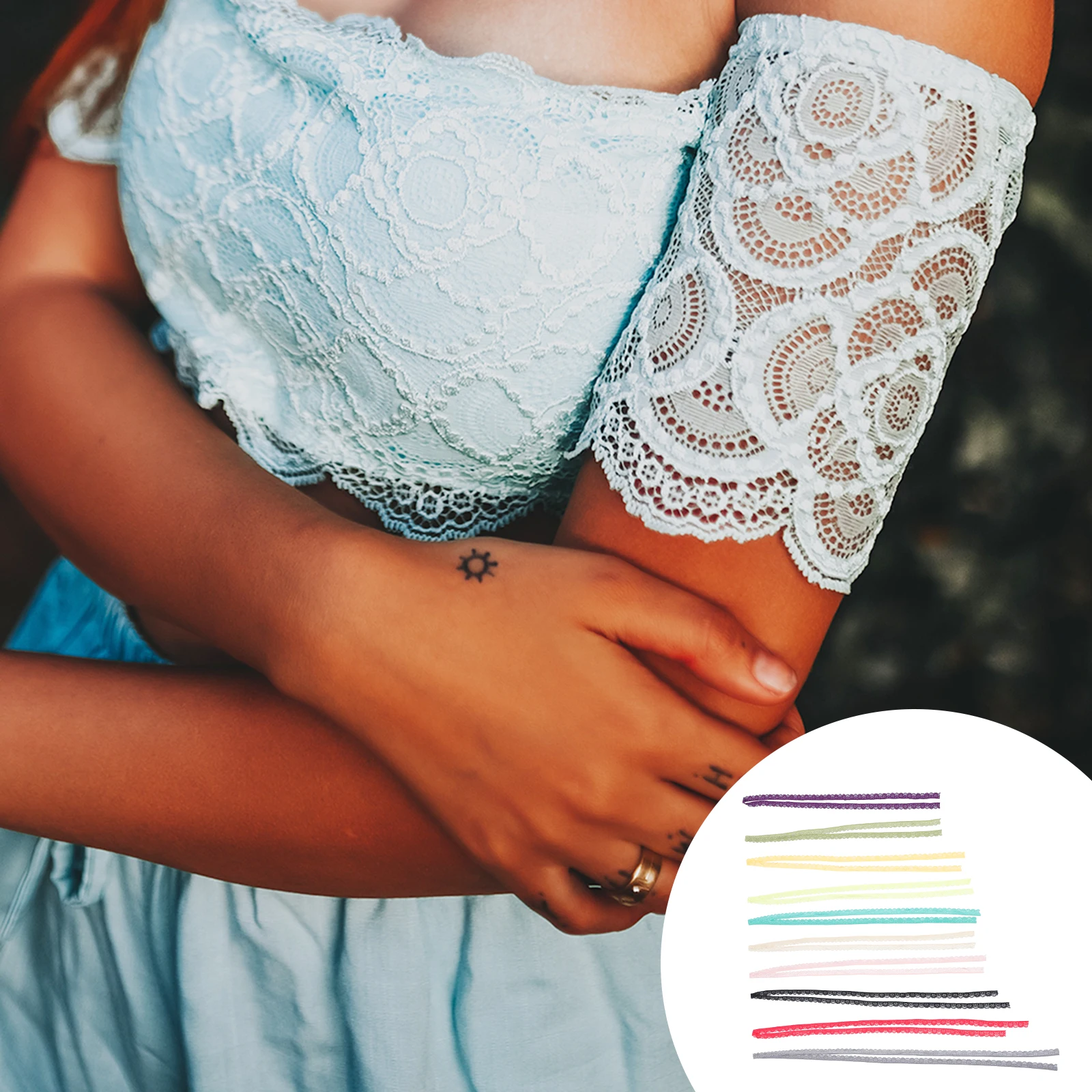 

10pcs Lace Ribbons Decorative Sewing Craft Ribbon Diy Applique Belts Mixed Color Simple Lace Pattern For Dress Making Wedding