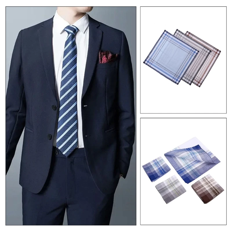 Checkered Patterned Pocket Handkerchief for Sweating for Grooms, Weddings for Fitness Enthusiasts and Adventurers DXAA