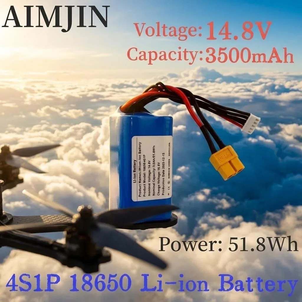 

2026 NEW XH2.54-5P XT60 14.8V UAV Rechargeable 4S1P 3500mAh High Capacity Li-ion Battery for RC Airplane Quadrotor