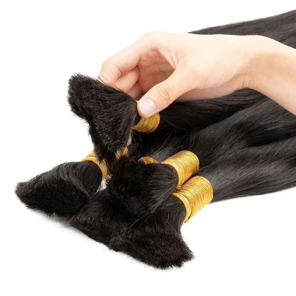 Miss Rola 10A Brazilian Hair Bulk 100g/lot 100% Human Hair Weave Colored Straight Braids Human Hair Natural Color Hair Extension