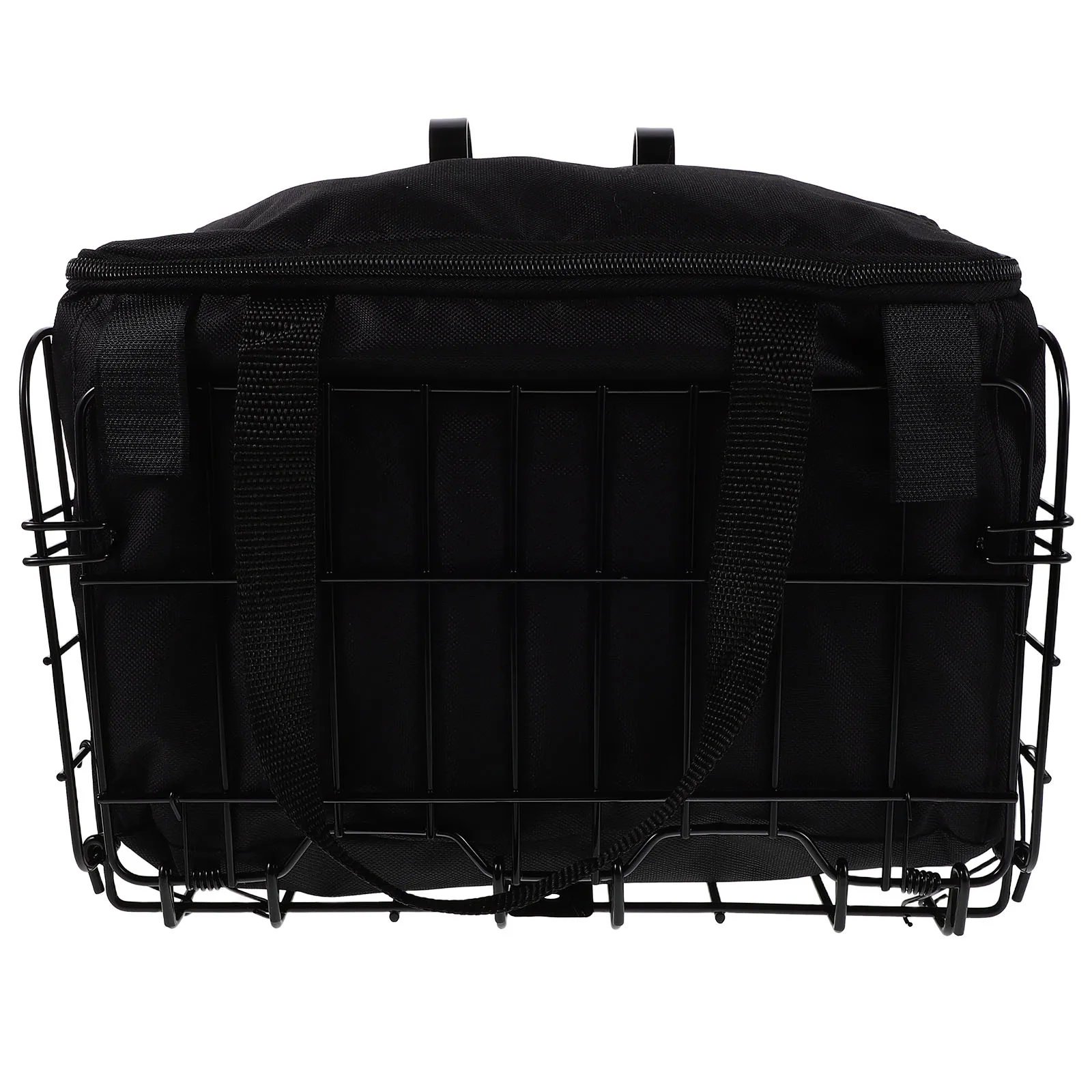 

Folding Bike Basket Cargo Bicycle with Removable Liner Bag Front Frame Fabric Rear