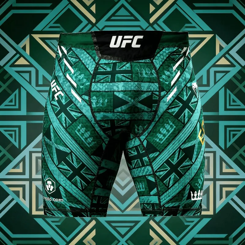 

UFC Top Boxer Leon Edwards Unrivaled By Shorts Men Oversized Training Combat Shorts MMA Breathable Quick Drying Sports Shorts