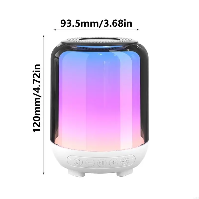 G8DB Wireless Bluetooth-Bluetooth Compatibile con subwoofer Night Light LED 3 Gear Desktop Regolable Woofer Presente