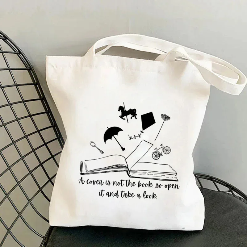 

Elegant Mary Poppins Kawaii Bag Harajuku Tote Bag for Women Tote Bag Fashion Teacher Gift Travel Beach Shoulder Bags