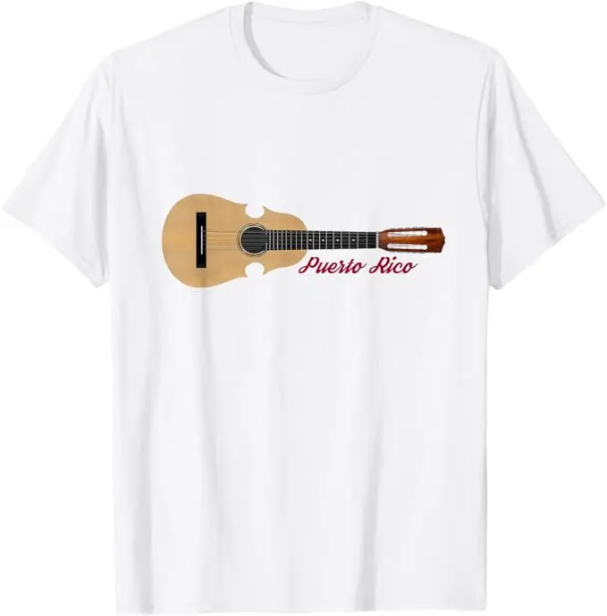 

Футболка со скрипкой Пуэрто-Рико, забавная футболка с музыкантом, повседневный топ для любителей инструментов
