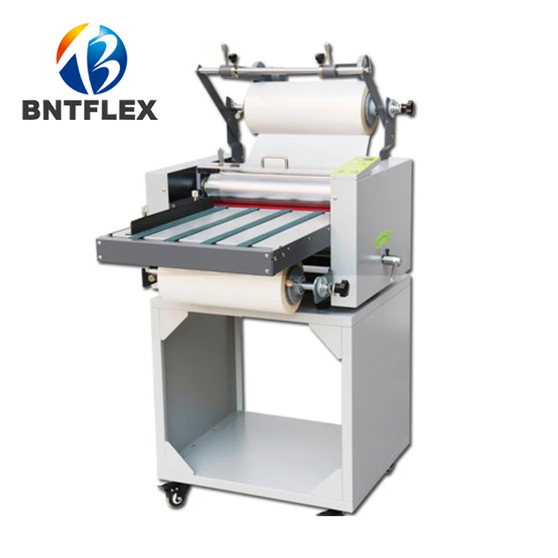 

L388 Laminating Machine Automatic Steel Roller Regulation Belt Feeding Anti-curling Cold and Hot 380mm A3 A4 Trimming machine