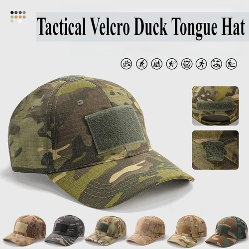 Gorra de béisbol de camuflaje de primavera, Snapback militar táctico con parche de gancho y bucle, sombrero para el sol transpirable Unisex, protección UV para exteriores