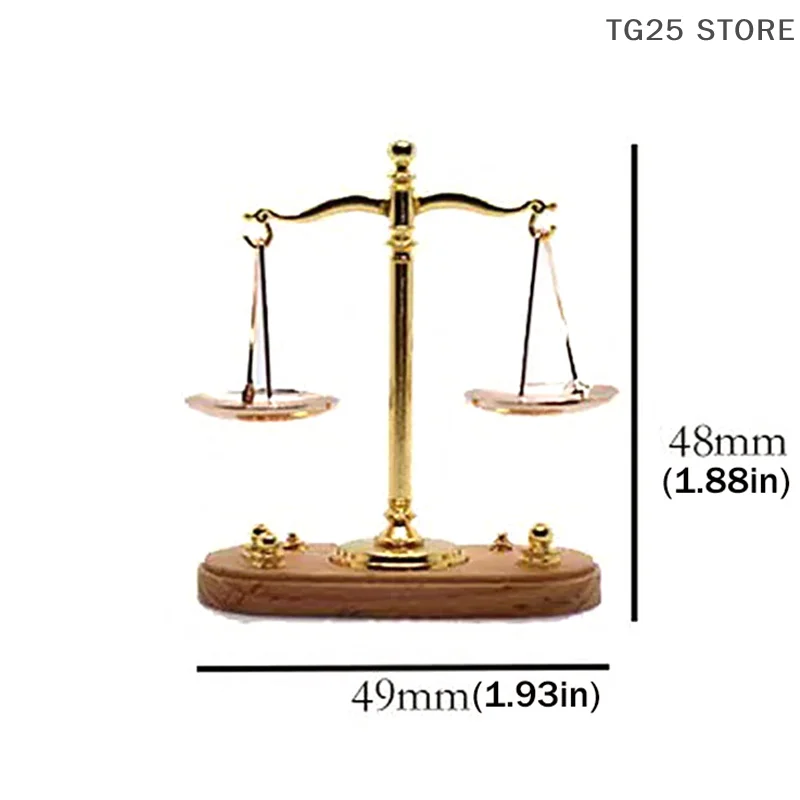 نموذج صغير عتيق للعدالة العتيقة، موازين توازن مصغرة، ديكور منزلي رائع، هدية للأطفال