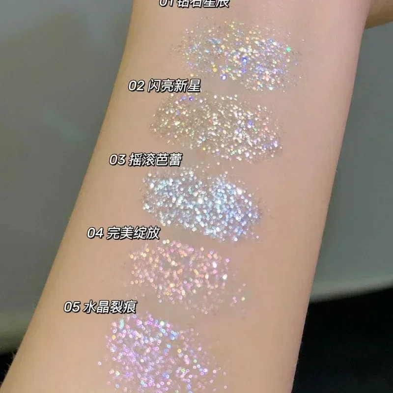 Flower Knows Swan Ballet Diamond Glitter Liquid Eyeshadow Eye Makeup Waterproof Shimmer Pearl Silkworm Champagne Gold Eyeshadow