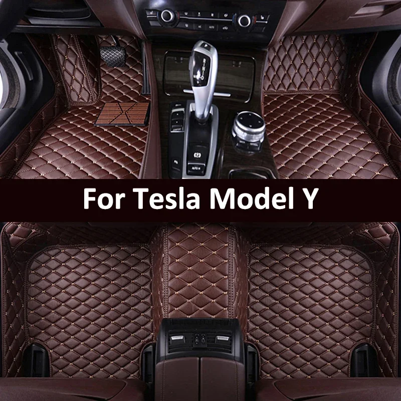 

Custom Car Floor Mats For Tesla Model Y Auto Carpets Foot Coche Accessories