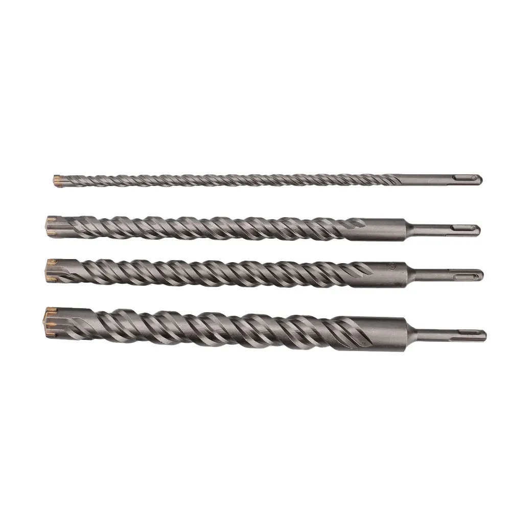 350mm Long Masonry Drill Bit SDS Plus Shank for Electric Hammer Tungsten Carbide Cross-Tip Diameter from 10 to 32mm