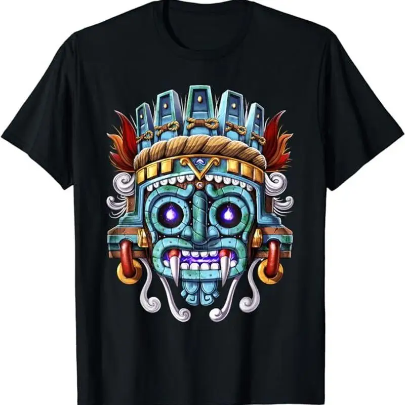 Nuevo limitado Dios azteca Tlaloc mitología maya divinidad camiseta mexicana talla S 5XL
