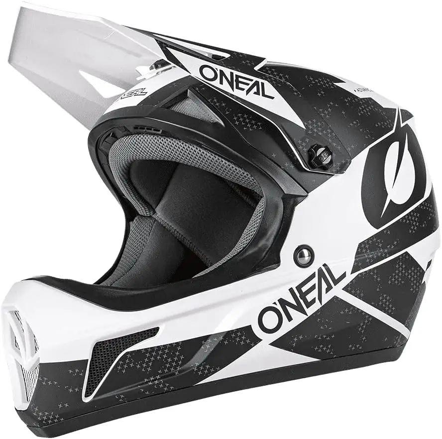 

Mountain Bike Helmet Black/White Large Size for Adults, Lightweight and Durable Cycling Gear