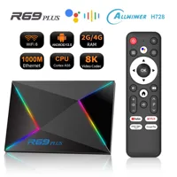 Smart TV Box Android 14 R69 Plus Allwinner H728 Google Voice Cortex A53 1000M Support 8K Dolby UHD WiFi 6 BT5 TV Streaming Box