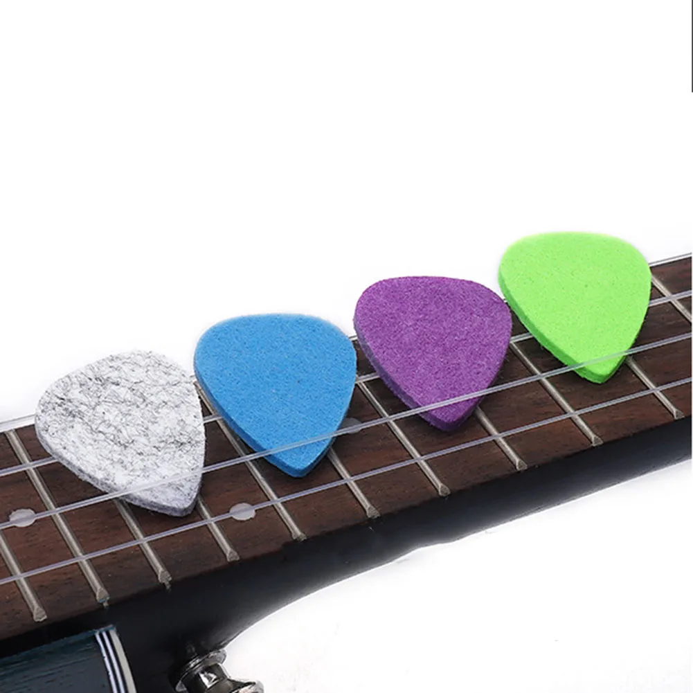 5pcs Ukulele Soft Felt Picks Professional Colorful Concert Soprano Tenor Plectrum Musical Instruments Ukelele Accessories