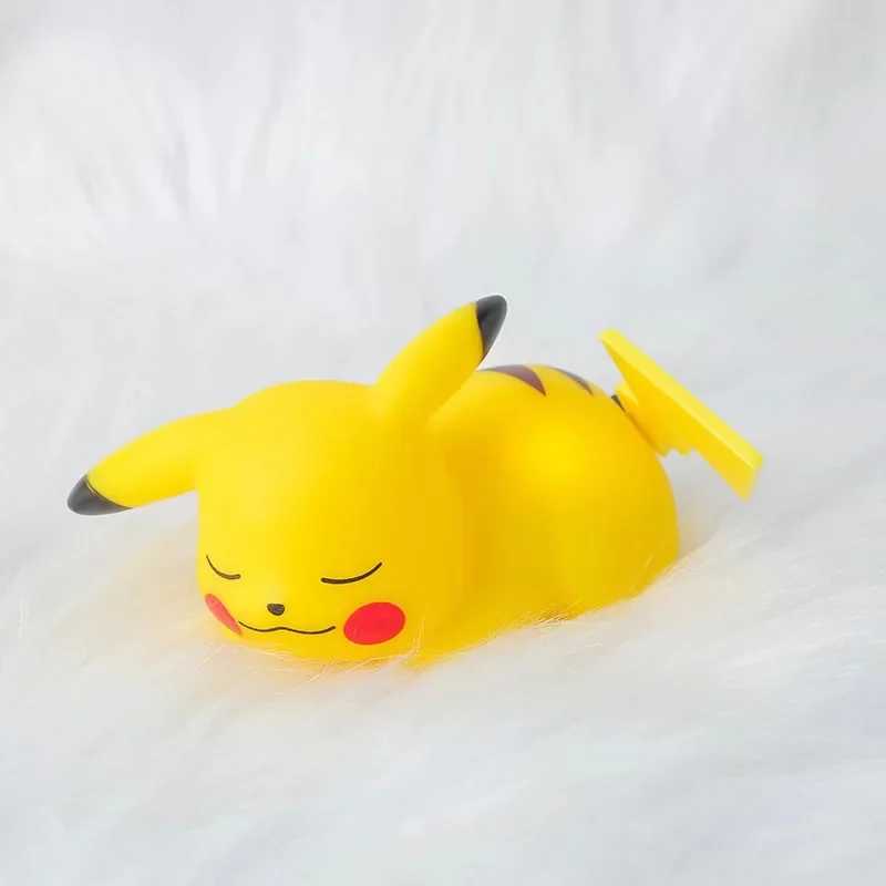 10PCS Set Pokemon Night Light Glowing Pikachu Gengar Charizard Psyduck Squirtle Cute Kawaii Soft Animal Bedside Lamp Kid Gifts