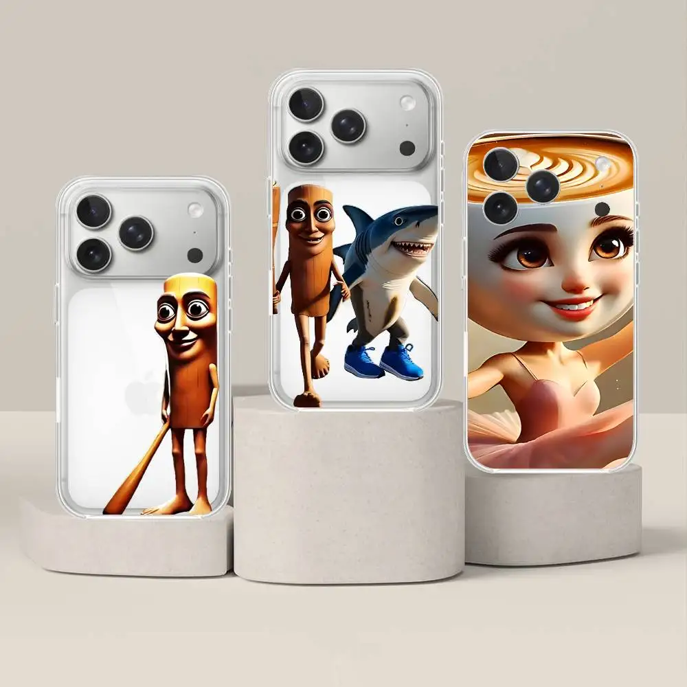 

Tuntuntun Sahur Funny Phone Case For Iphone17 16 15 11 13 14 Pro Max 7 8 Plus X Xr Xs Max 16pro 12mini Transparent Cover