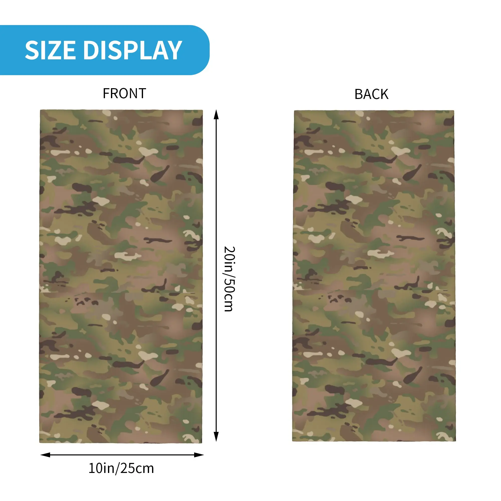 Custom Military Camouflage Pattern Winter Headband Neck Warmer Men Women Hiking Cycling Tube Scarf Camo Face Bandana Gaiter