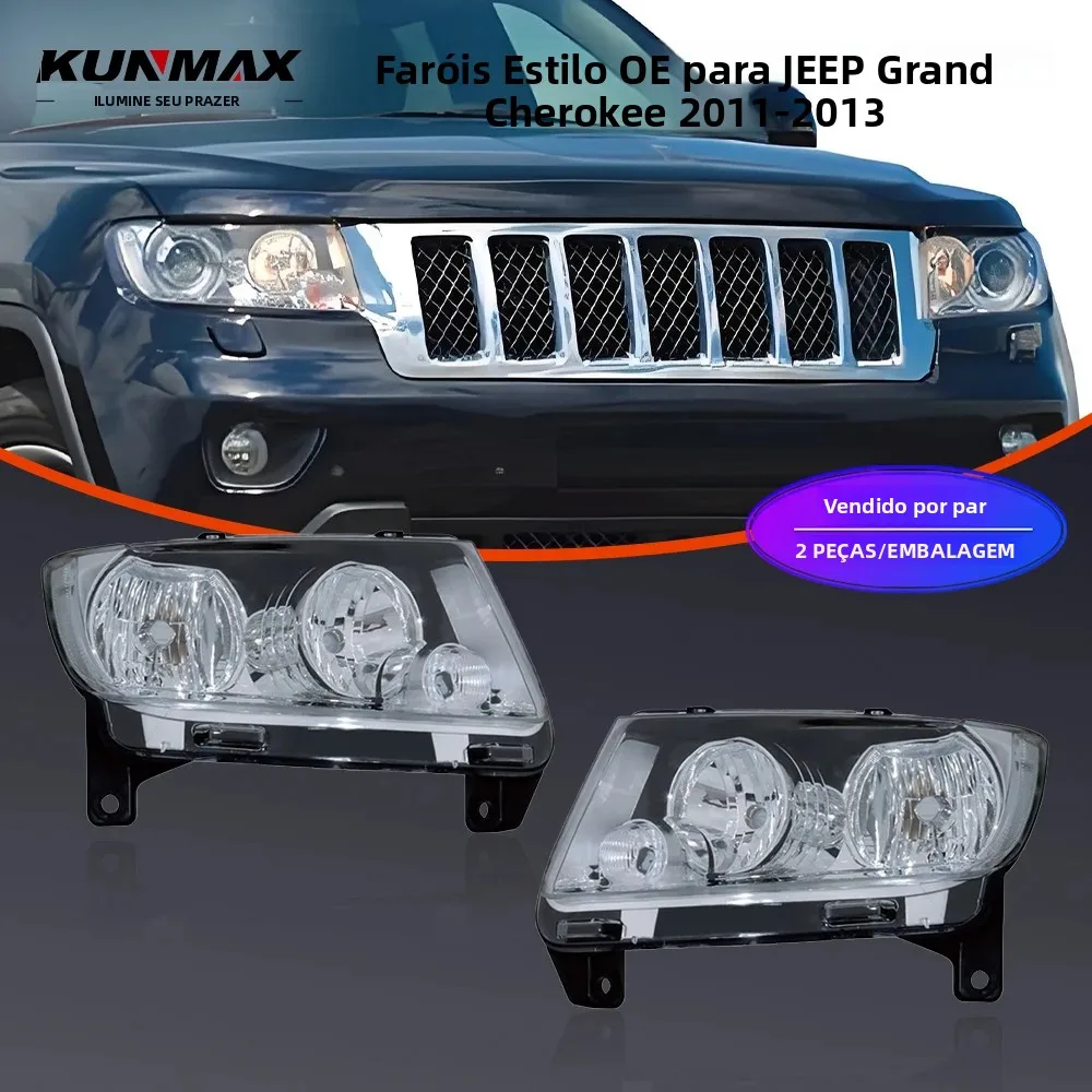 ensemble-de-phares-projecteurs-led-2-pieces-pour-jeep-grand-cherokee-2011-2013-style-oe-d'usine-feux-de-camion-feux-de-jour-drl-phare-avant