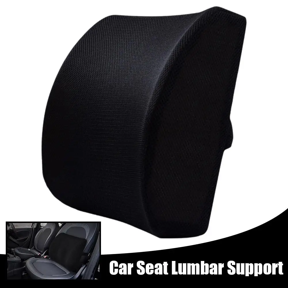 Car Lumbar Support Cushion Memory Foam Waist Pillow 3 Color Auto Seat Back Cushion For Car Chair Home Office Relieve Pain Q7W7