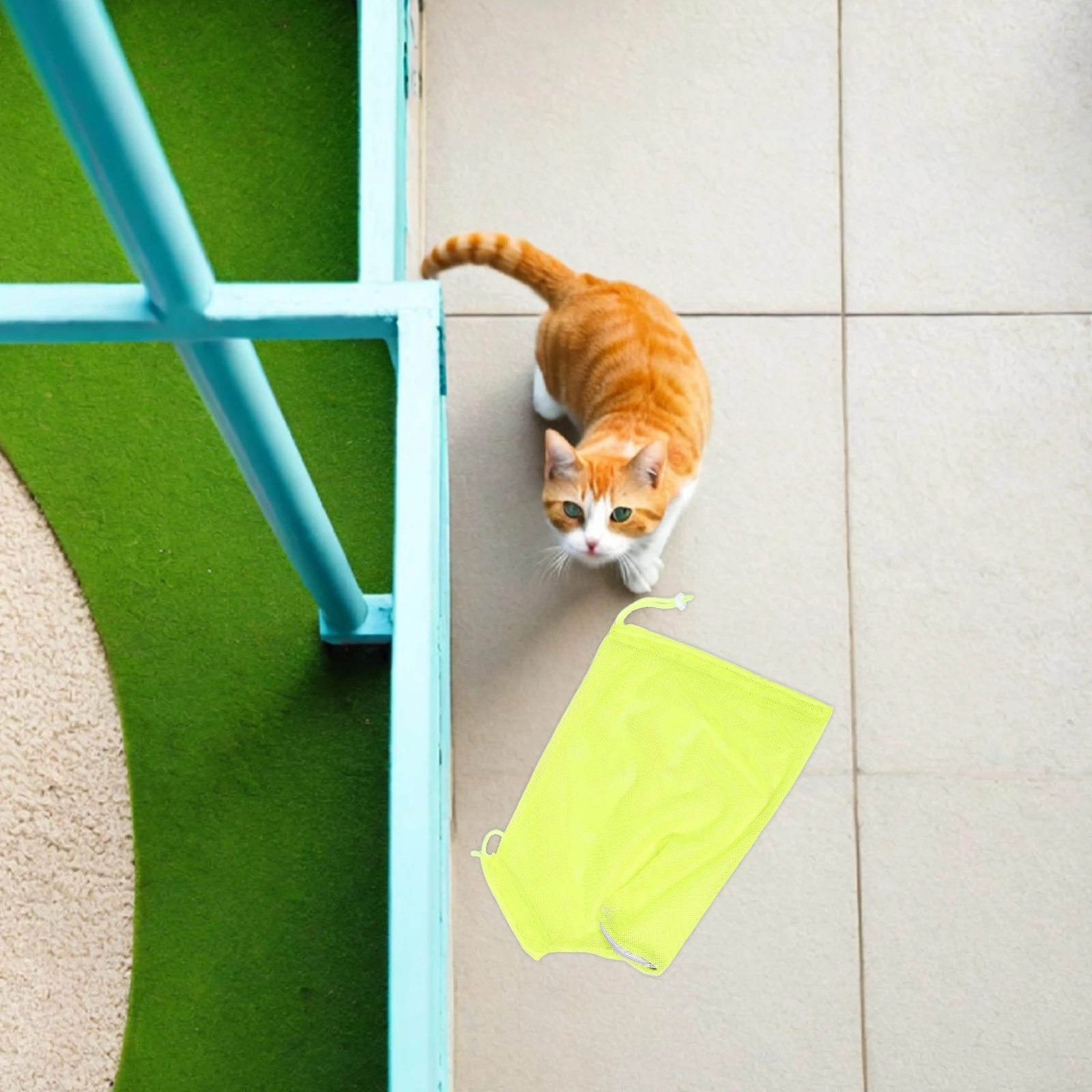 

3Pcs Anti-Scratch Cat Bathing Bag Breathable Mesh Adjustable Cat Grooming Shower Wrap Portable Pet Bath Holder for Washing