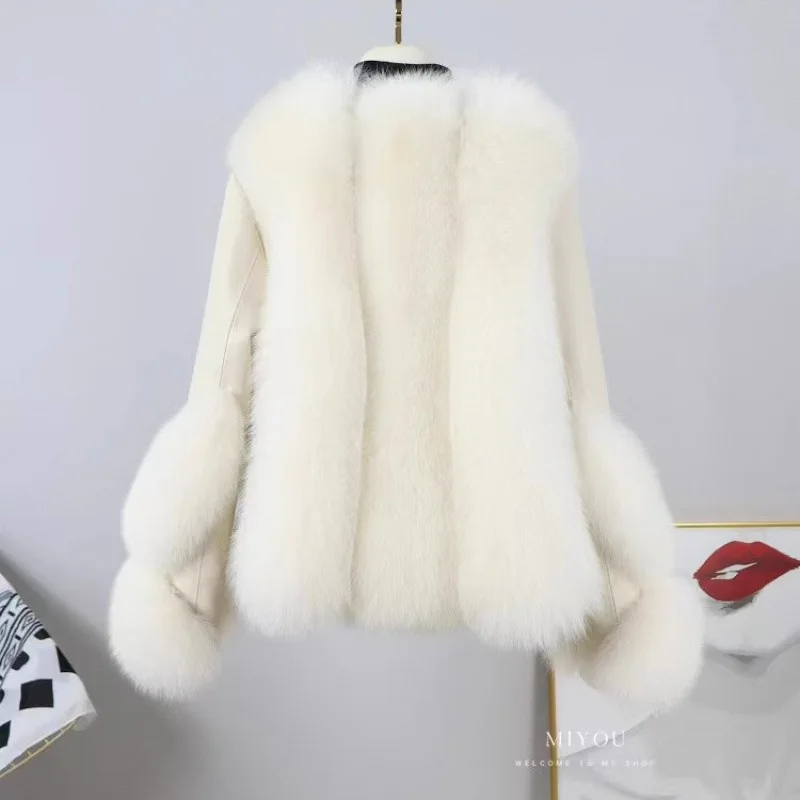 Fox Fur Fur Coat Women's Mid-Length 2022 New Whole Leather Sheepskin Coat Fashionable Winter Slimming