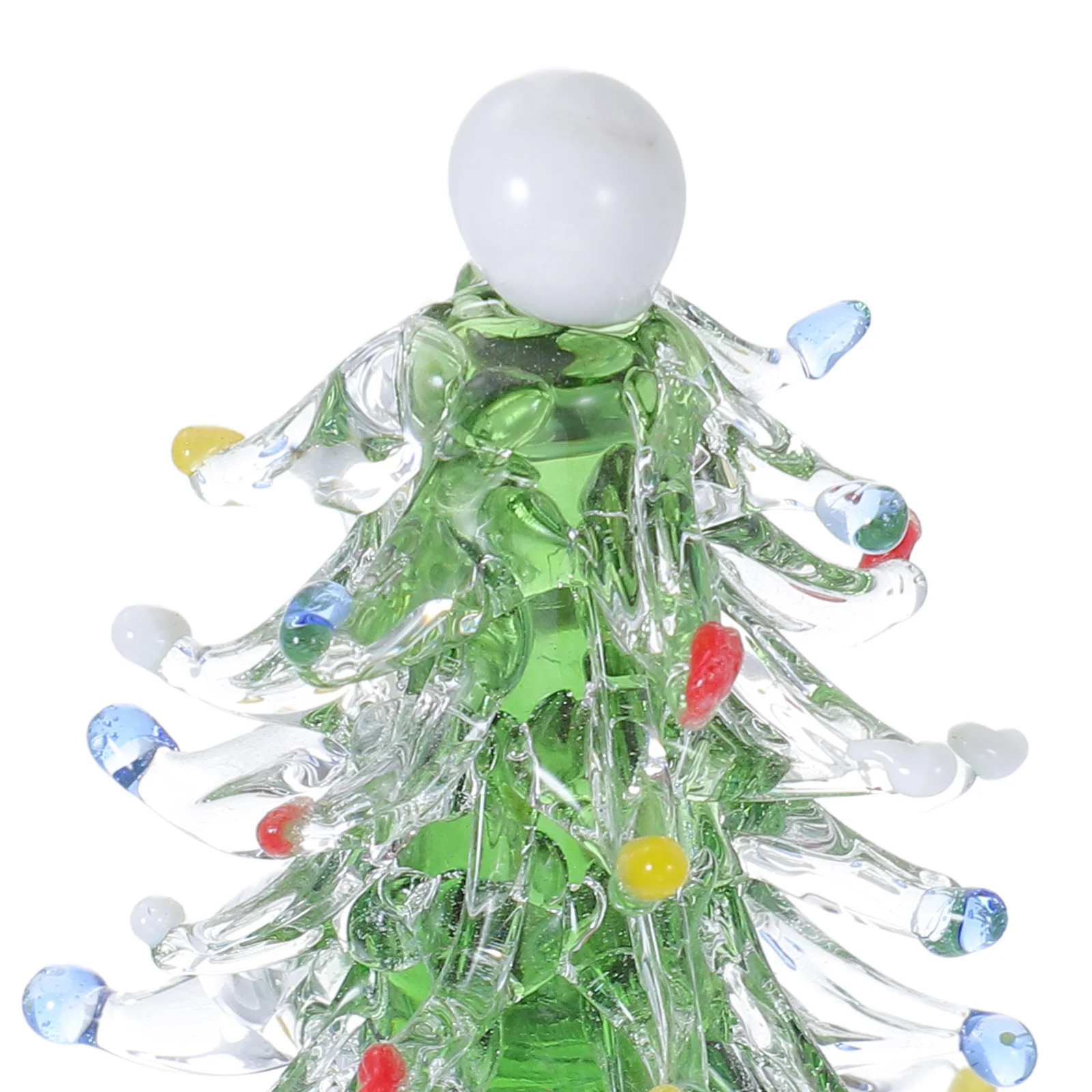 Kristallen kerstboomornament Mini glazen vakantiedecor voor tafelblad Schoorsteenmantel Bureau middelpunt Feestelijke huisdecoratie